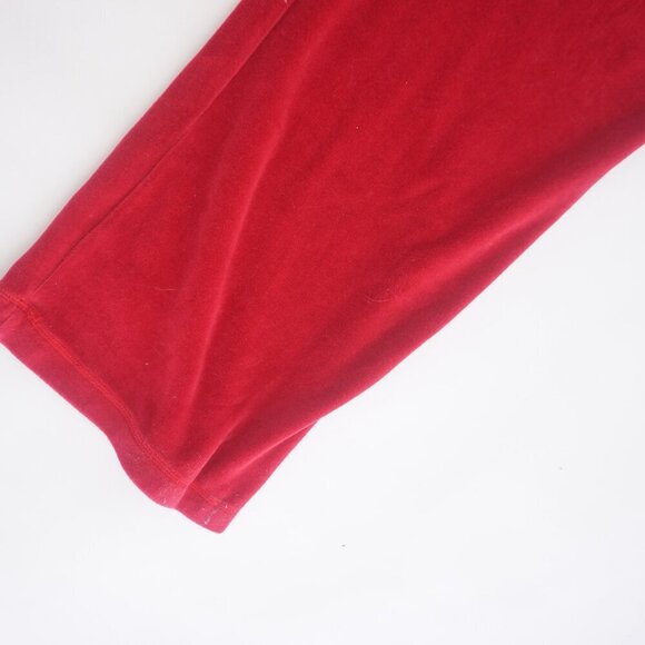 Vintage Jessica Red Quilt Diamond Print Pattern Velour Two-Piece Matching Set M - Picture 9 of 14